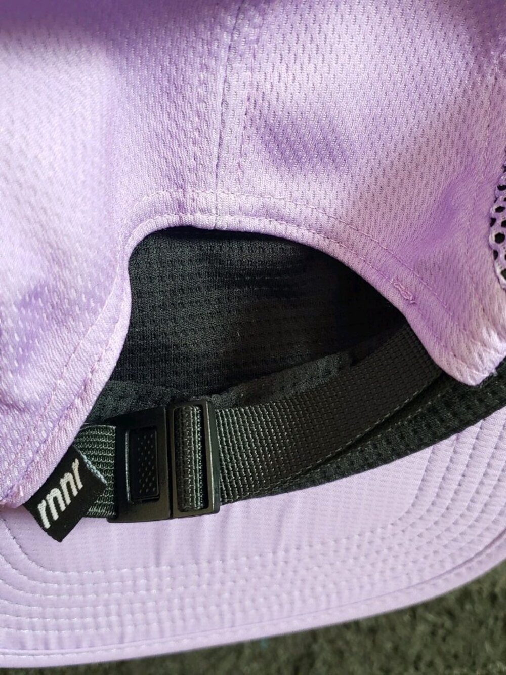 RNNR 5 Panel Running Hat, Purple Distance Cap, All Luck Rabbit, Buckle Strapback - Picture 3 of 6